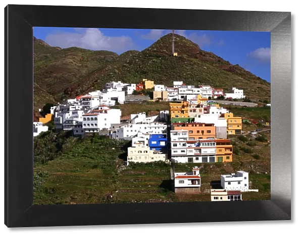 Houses above the town on a mountainside, San Andres, Tenerife, Canary Islands, 2007