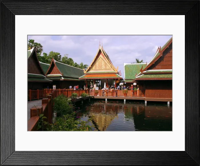 Framed Print : Thai Village, Loro Parque, Tenerife, Canary Islands, 2007
