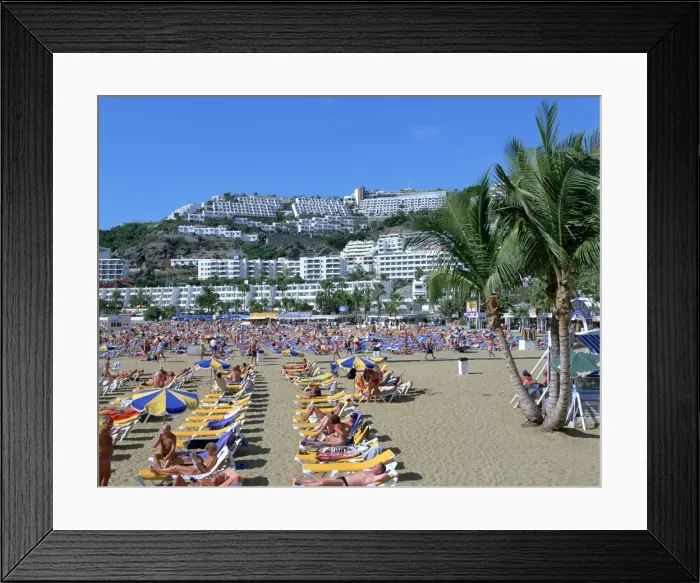 Framed Print : Beach, Puerto Rico, Gran Canaria, Canary Islands Framed Print : Beach, Puerto Rico, Gran Canaria, Canary Islands