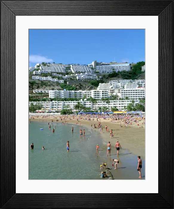 Framed Print : Beach, Puerto Rico, Gran Canaria, Canary Islands Framed Print : Beach, Puerto Rico, Gran Canaria, Canary Islands