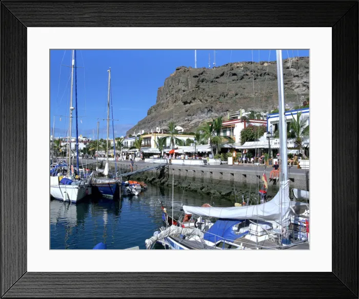 Framed Print : Harbour of Puerto de Mogan, Gran Canaria, Canary Islands Framed Print : Harbour of Puerto de Mogan, Gran Canaria, Canary Islands