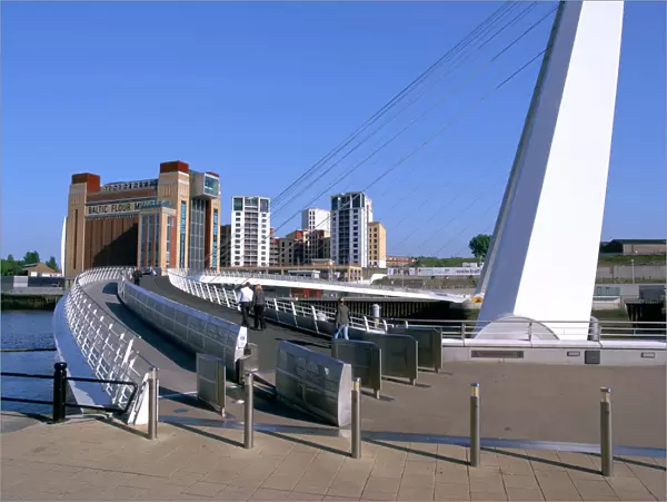 Millennium Bridge and Baltic Art Gallery, Gateshead, Tyne & Wear