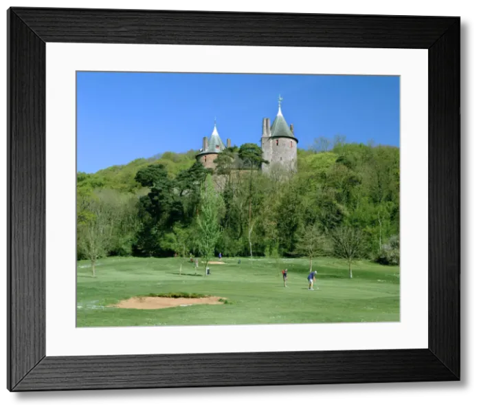 Framed Print : Golf course and Castell Coch, Tongwynlais, near Cardiff, Wales Framed Print : Golf course and Castell Coch, Tongwynlais, near Cardiff, Wales