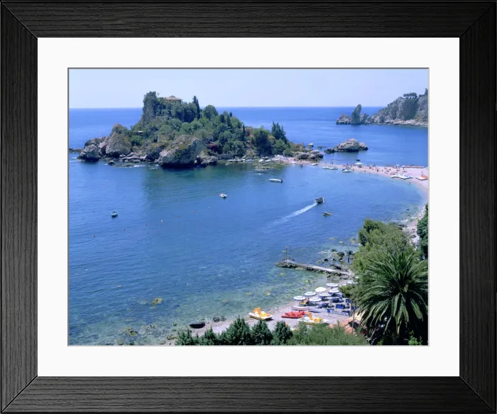 Framed Print : Isola Bella and beach, Taormina, Sicily, Italy Framed Print : Isola Bella and beach, Taormina, Sicily, Italy