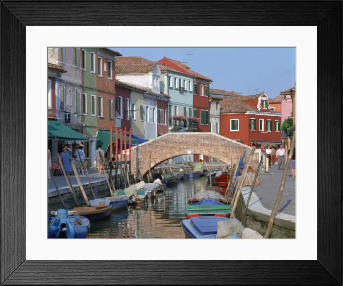 Framed Print : Canal, Burano, Venice, Italy Framed Print : Canal, Burano, Venice, Italy