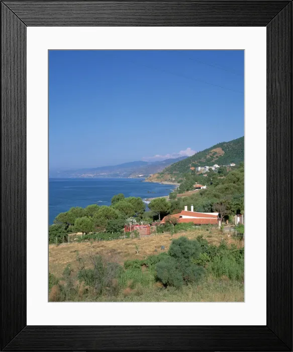Framed Print : View east along the north coast near Cefalu, Sicily, Italy Framed Print : View east along the north coast near Cefalu, Sicily, Italy