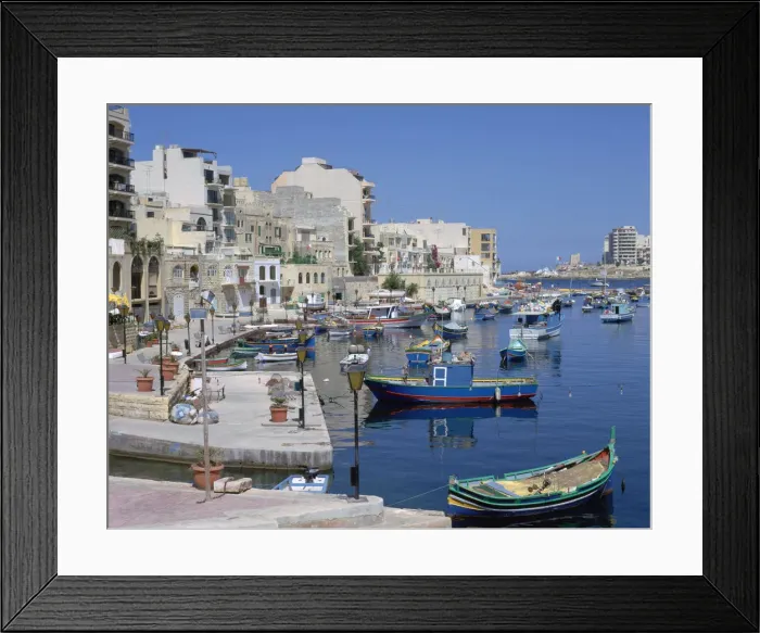 Framed Print : St Julians Bay, Malta Framed Print : St Julians Bay, Malta