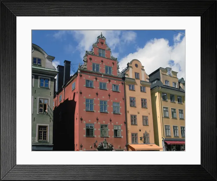 Framed Print : Colourful houses, Gamla Stan, Stortorget Square, Stockholm, Sweden Framed Print : Colourful houses, Gamla Stan, Stortorget Square, Stockholm, Sweden