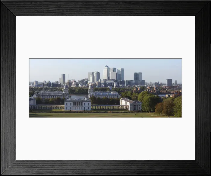 Framed Print : Canary Wharf from Greenwich Park, London, 2009 Framed Print : Canary Wharf from Greenwich Park, London, 2009