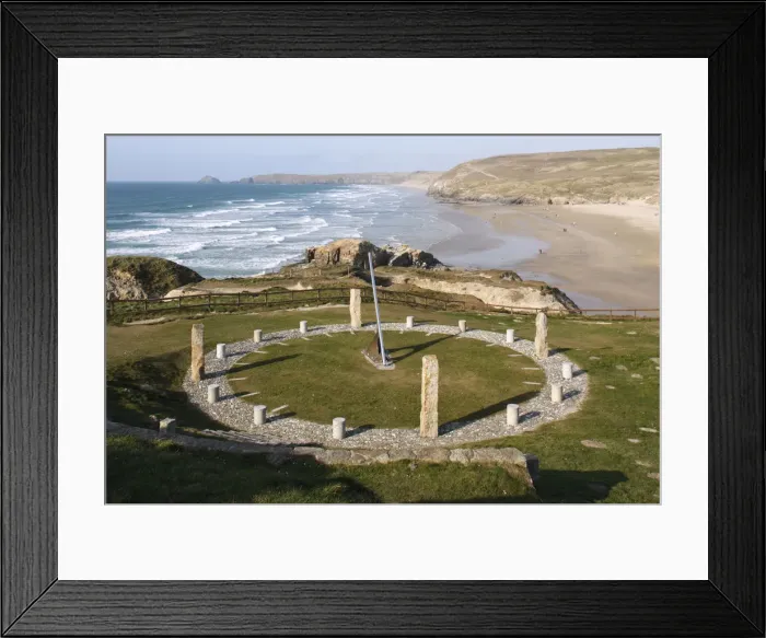 Framed Print : Millennium Sundial, Perranporth, Cornwall, 2009 Framed Print : Millennium Sundial, Perranporth, Cornwall, 2009