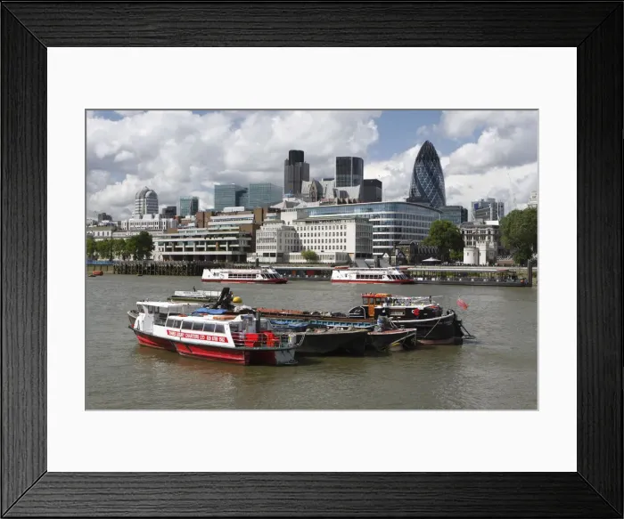 Framed Print : The City from the Thames, London, 2009 Framed Print : The City from the Thames, London, 2009