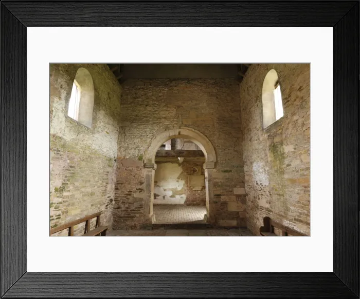 Framed Print : Interior of Oddas Chapel, Deerhurst, Gloucestershire, 2010