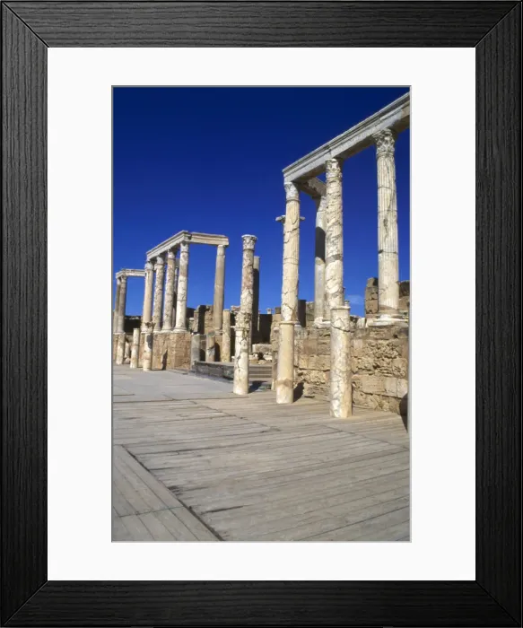 Framed Print : Theatre, Leptis Magna, Libya, 1-2 AD Framed Print : Theatre, Leptis Magna, Libya, 1-2 AD