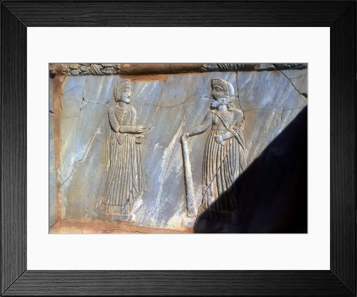 Framed Print : Roman carving at Sabratha, Libya, c161-c192 AD Framed Print : Roman carving at Sabratha, Libya, c161-c192 AD