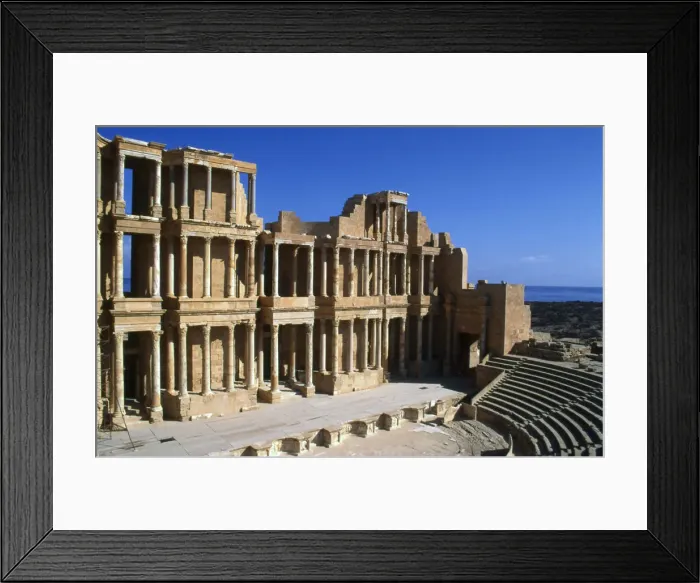 Framed Print : Roman theatre, Sabratha, Libya, c161-192 AD Framed Print : Roman theatre, Sabratha, Libya, c161-192 AD