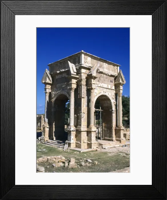 Framed Print : Severan Arch, Leptis Magna, Libya, c203 AD