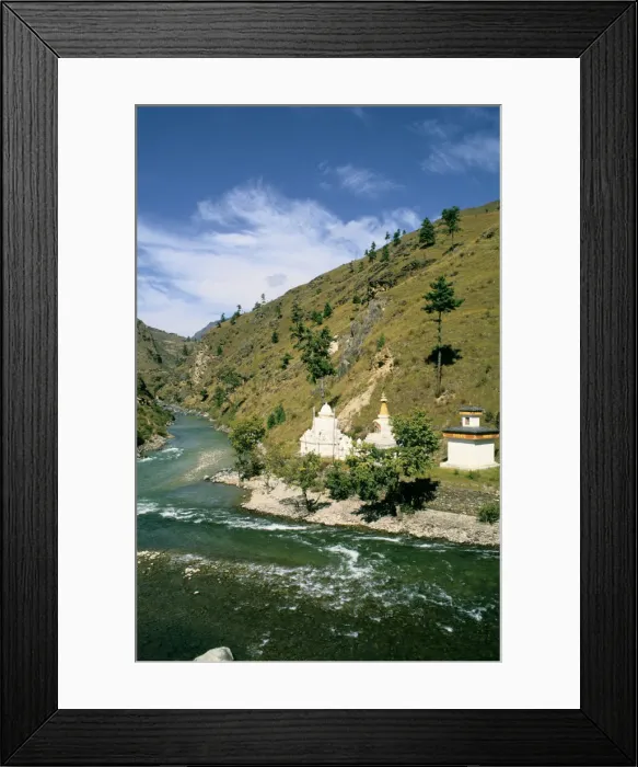 Framed Print : Buddhist chortens, Chuzom, Bhutan Framed Print : Buddhist chortens, Chuzom, Bhutan