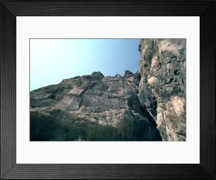Framed Print : Trilingual relief of Darius, Bisitun, Iran Framed Print : Trilingual relief of Darius, Bisitun, Iran