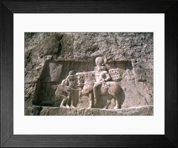 Framed Print : Relief of Shapur I, Naqsh-i-Rustam, Iran Framed Print : Relief of Shapur I, Naqsh-i-Rustam, Iran