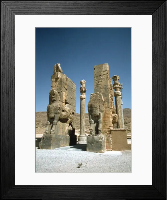 Framed Print : Front view of the Gate of All Nations, Persepolis, Iran Framed Print : Front view of the Gate of All Nations, Persepolis, Iran