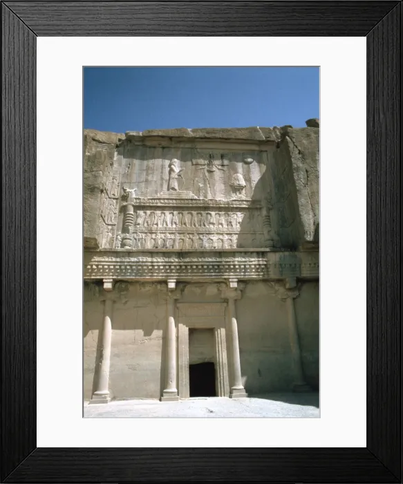 Framed Print : Relief, Tomb of Artaxerxes II, Persepolis, Iran Framed Print : Relief, Tomb of Artaxerxes II, Persepolis, Iran