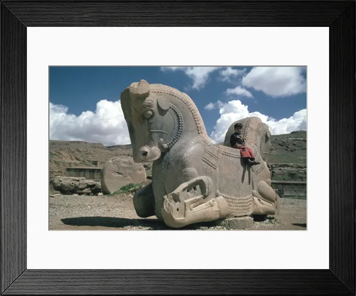 Framed Print : Protome of a double horse, the Apadana, Persepolis, Iran Framed Print : Protome of a double horse, the Apadana, Persepolis, Iran