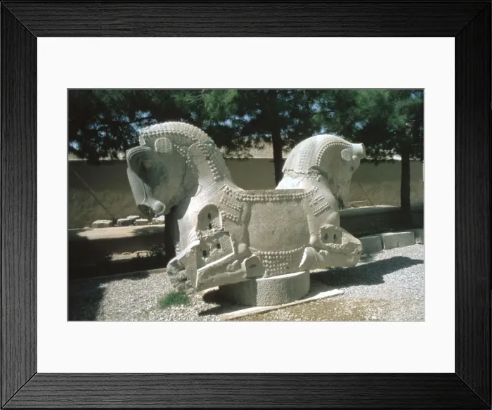 Framed Print : Protome of a double horse, the Apadana, Persepolis, Iran Framed Print : Protome of a double horse, the Apadana, Persepolis, Iran