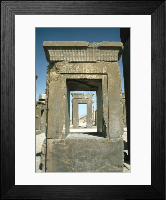 Framed Print : Doorway of the Palace of Darius, Persepolis, Iran Framed Print : Doorway of the Palace of Darius, Persepolis, Iran