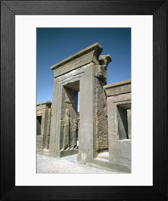 Framed Print : Doorway of the Palace of Darius, Persepolis, Iran Framed Print : Doorway of the Palace of Darius, Persepolis, Iran