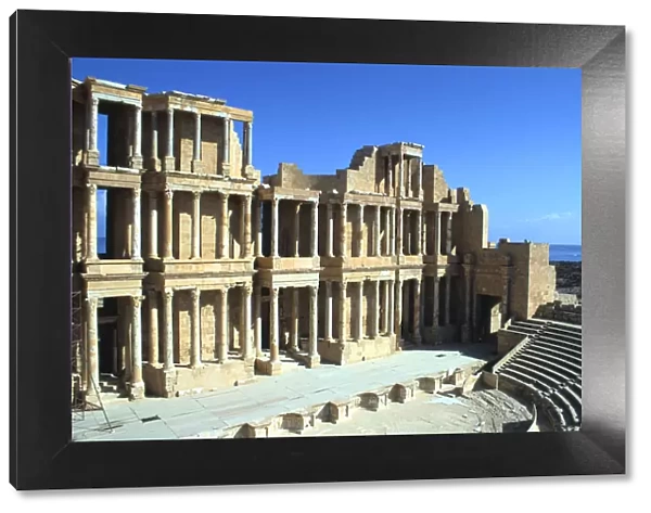 The theatre, ruined Roman city of Sabratha, Libya