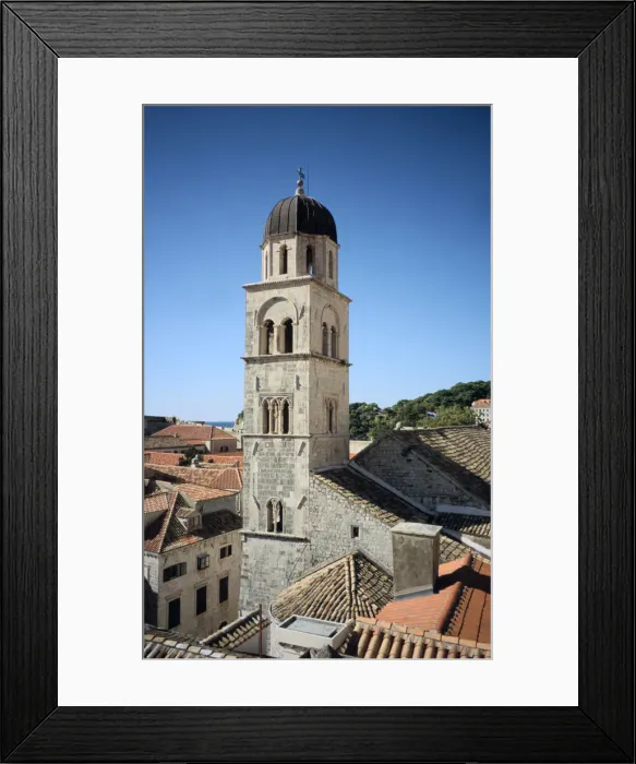 Framed Print : Tower of the Franciscan Monastery, Old Town, Dubrovnik, Croatia Framed Print : Tower of the Franciscan Monastery, Old Town, Dubrovnik, Croatia