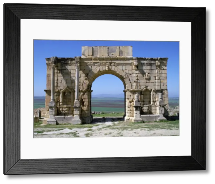 Framed Print : Triumphal arch, Volubilis, Morocco Framed Print : Triumphal arch, Volubilis, Morocco