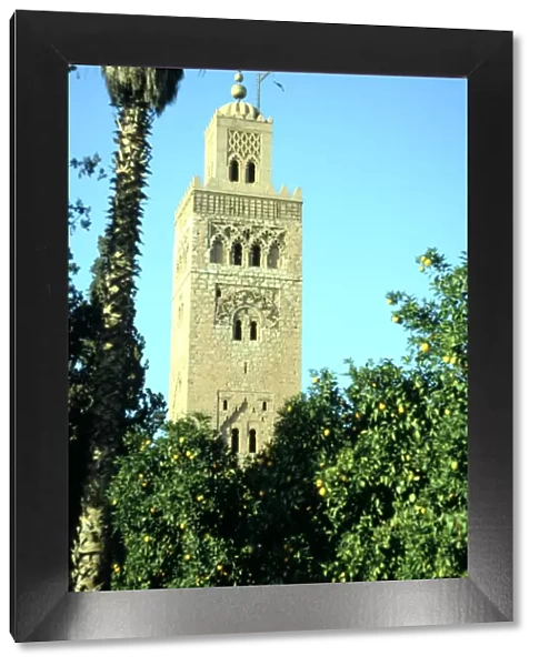 Minaret of the Koutoubia Mosque, Marakesh, Morocco