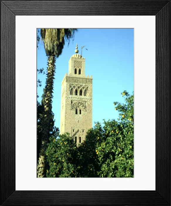 Framed Print : Minaret of the Koutoubia Mosque, Marakesh, Morocco