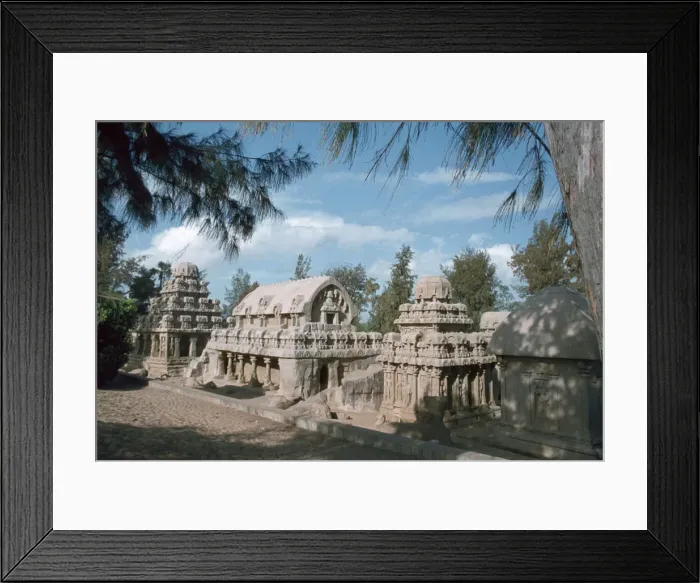 Framed Print : Five Rathas, Mahabalipuram, Tamil Nadu, India Framed Print : Five Rathas, Mahabalipuram, Tamil Nadu, India