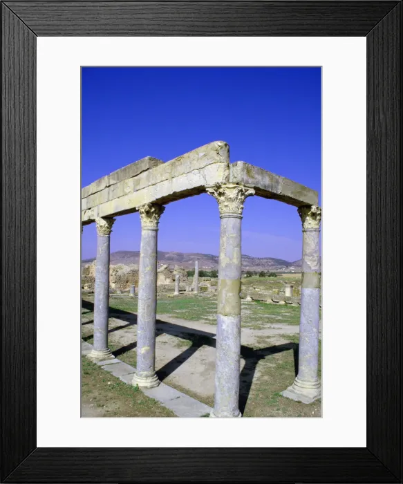 Framed Print : Portico of the Petronii, Thuburbo Majus, Tunisia Framed Print : Portico of the Petronii, Thuburbo Majus, Tunisia