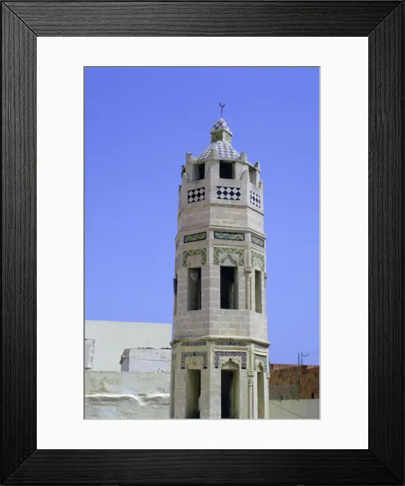 Framed Print : Minaret, Zakkak Madresa, Sousse, Tunisia Framed Print : Minaret, Zakkak Madresa, Sousse, Tunisia