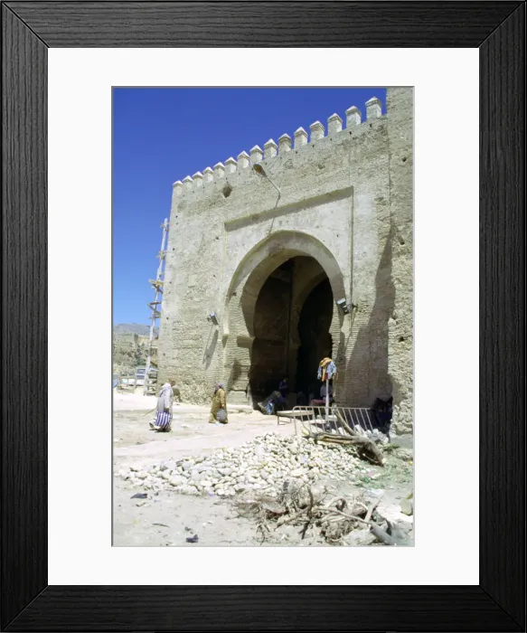Framed Print : Restoration of the Bab Mahrouk gate, Morocco Framed Print : Restoration of the Bab Mahrouk gate, Morocco