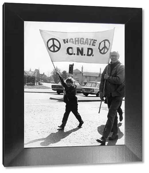 CND demo, Horley, Surrey, c1968