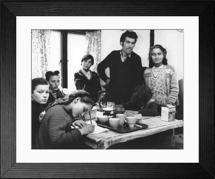 Framed Print : Roadside gipsy family re-housed, 1960s Framed Print : Roadside gipsy family re-housed, 1960s