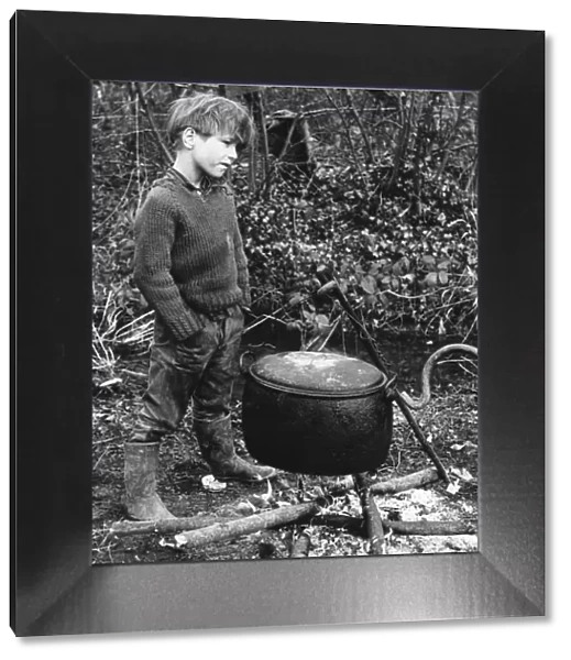 Gypsy boy with cauldron, 1960s