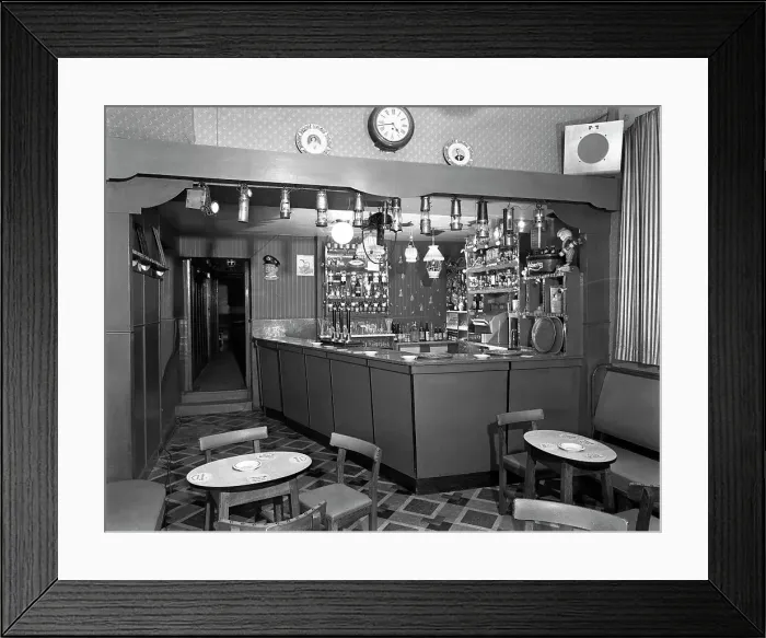Framed Print : Interior of the Ferryboat Inn, Mexborough, South Yorkshire, 1956. Artist: Michael Walters Framed Print : Interior of the Ferryboat Inn, Mexborough, South Yorkshire, 1956. Artist: Michael Walters