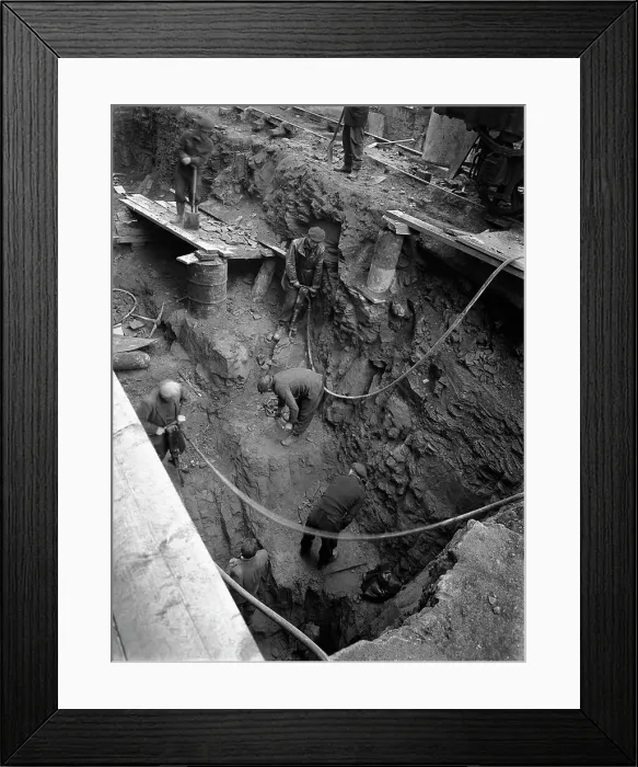 Framed Print : Civil engineers at Silverwood Colliery, South Yorkshire, 1954. Artist: Michael Walters Framed Print : Civil engineers at Silverwood Colliery, South Yorkshire, 1954. Artist: Michael Walters