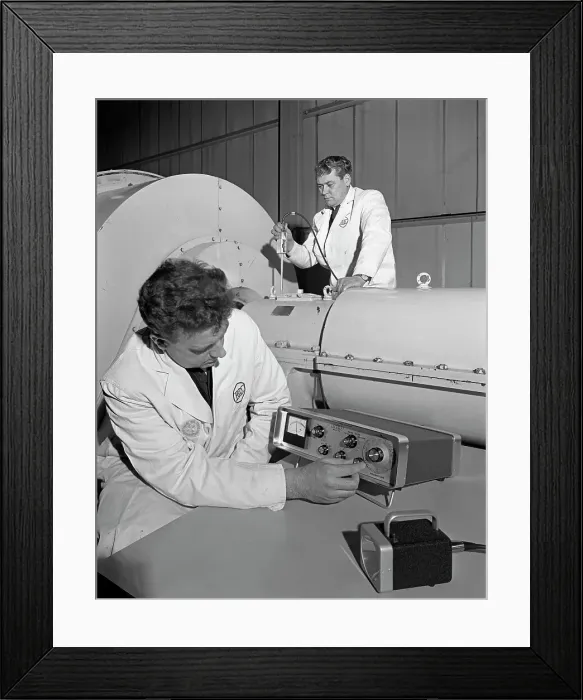 Framed Print : Vibration sensing for the steel industry by BOC, Rotherham, South Yorkshire, 1966 Framed Print : Vibration sensing for the steel industry by BOC, Rotherham, South Yorkshire, 1966