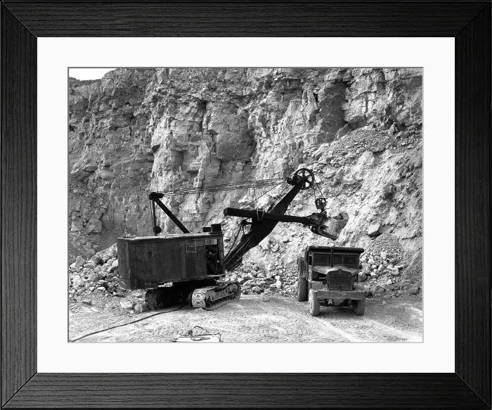 Framed Print : Steetley limestone quarry, Kadeby, Doncaster, South Yorkshire, 1955 Framed Print : Steetley limestone quarry, Kadeby, Doncaster, South Yorkshire, 1955