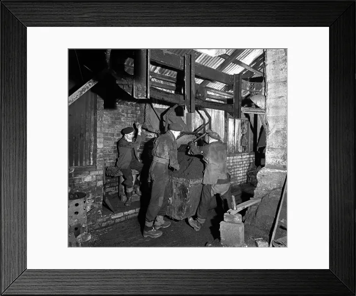 Framed Print : Miners working in Mitchell Main Colliery near Barnsley, South Yorkshire, 1956. Artist Framed Print : Miners working in Mitchell Main Colliery near Barnsley, South Yorkshire, 1956. Artist