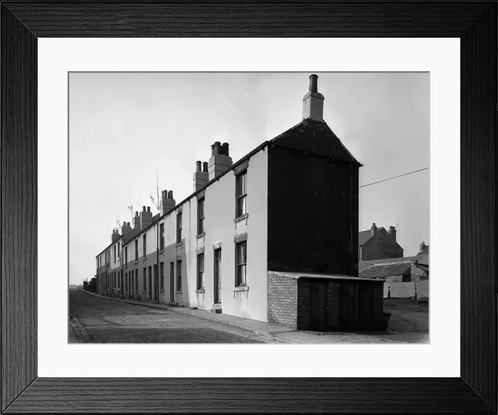 Framed Print : Typical mining town terrace, Queen Street, Swinton, South Yorkshire, 1957. Artist Framed Print : Typical mining town terrace, Queen Street, Swinton, South Yorkshire, 1957. Artist