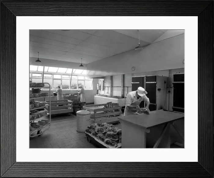 Framed Print : The Danish Bacon Company factory, Kilnhurst, South Yorkshire, 1957 Framed Print : The Danish Bacon Company factory, Kilnhurst, South Yorkshire, 1957