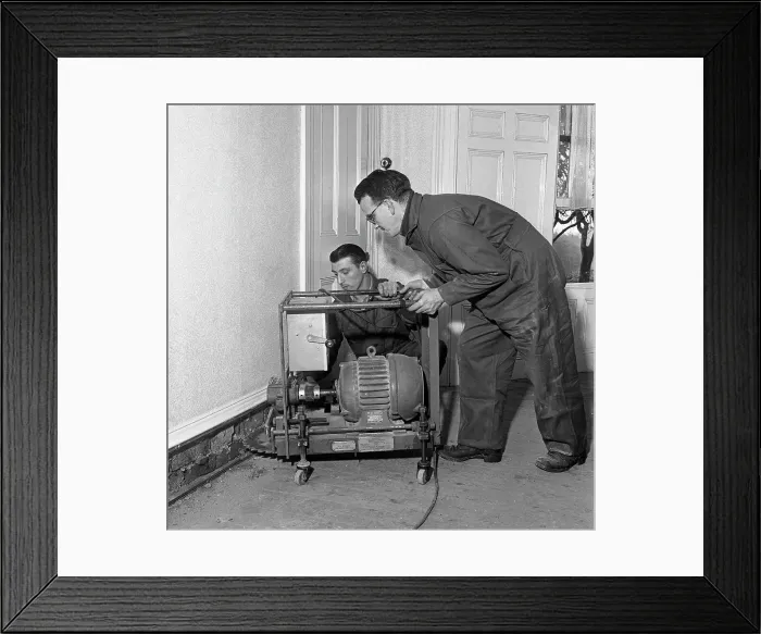Framed Print : Damp proofing, Goldthorpe, South Yorkshire, 1957. Artist: Michael Walters Framed Print : Damp proofing, Goldthorpe, South Yorkshire, 1957. Artist: Michael Walters