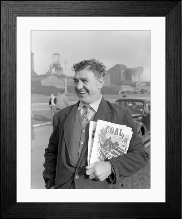 Framed Print : NUM official selling Coal magazine, South Yorkshire, 1959. Artist: Michael Walters Framed Print : NUM official selling Coal magazine, South Yorkshire, 1959. Artist: Michael Walters
